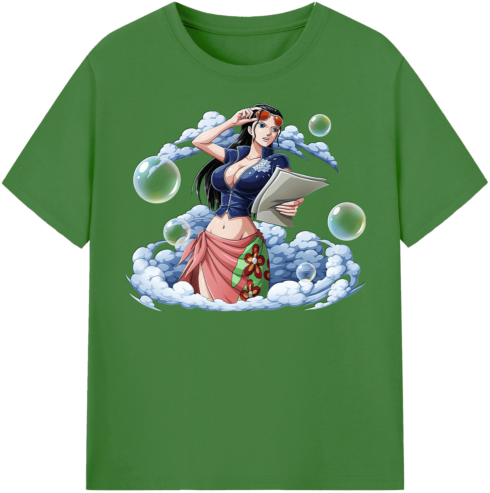 ワンピース ニコ・ロビン ONE PIECE Nico Robin レディースカジュアルプリントTシャツ（綿100％）